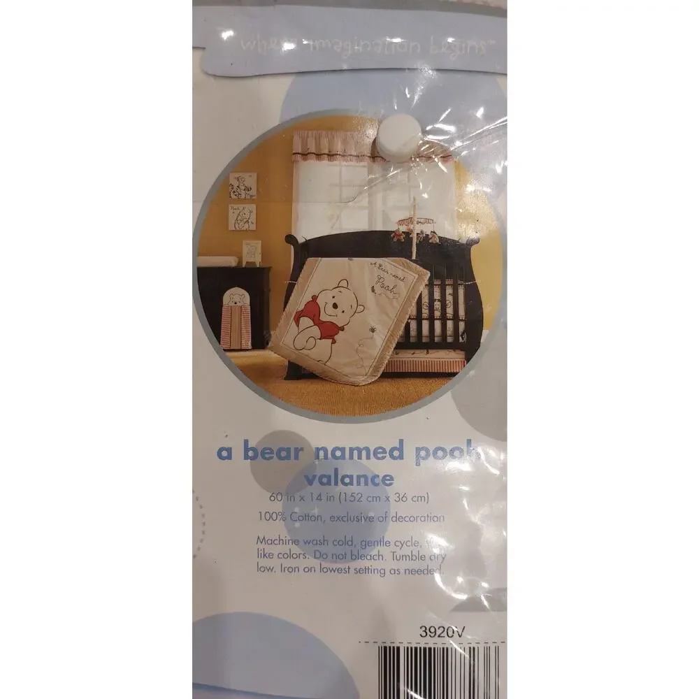 NEW DISNEY BABY WINNIE THE POOH - A BEAR NAMED POOH - WINDOW VALANCE 60 x 14 in.